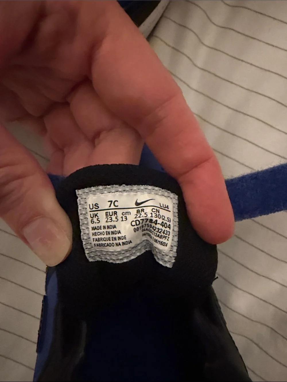Nike Kids High-Top Sneakers in Blue and Black